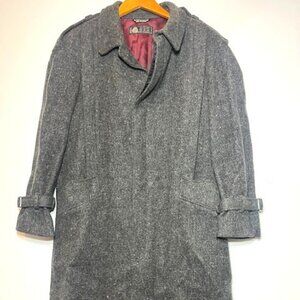 English Country Traits Men's Vintage 100% Pure New Wool Trench Jacket Coat Sz 40